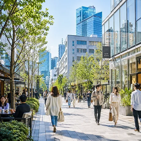 日本の消費者市場を象徴する都市風景